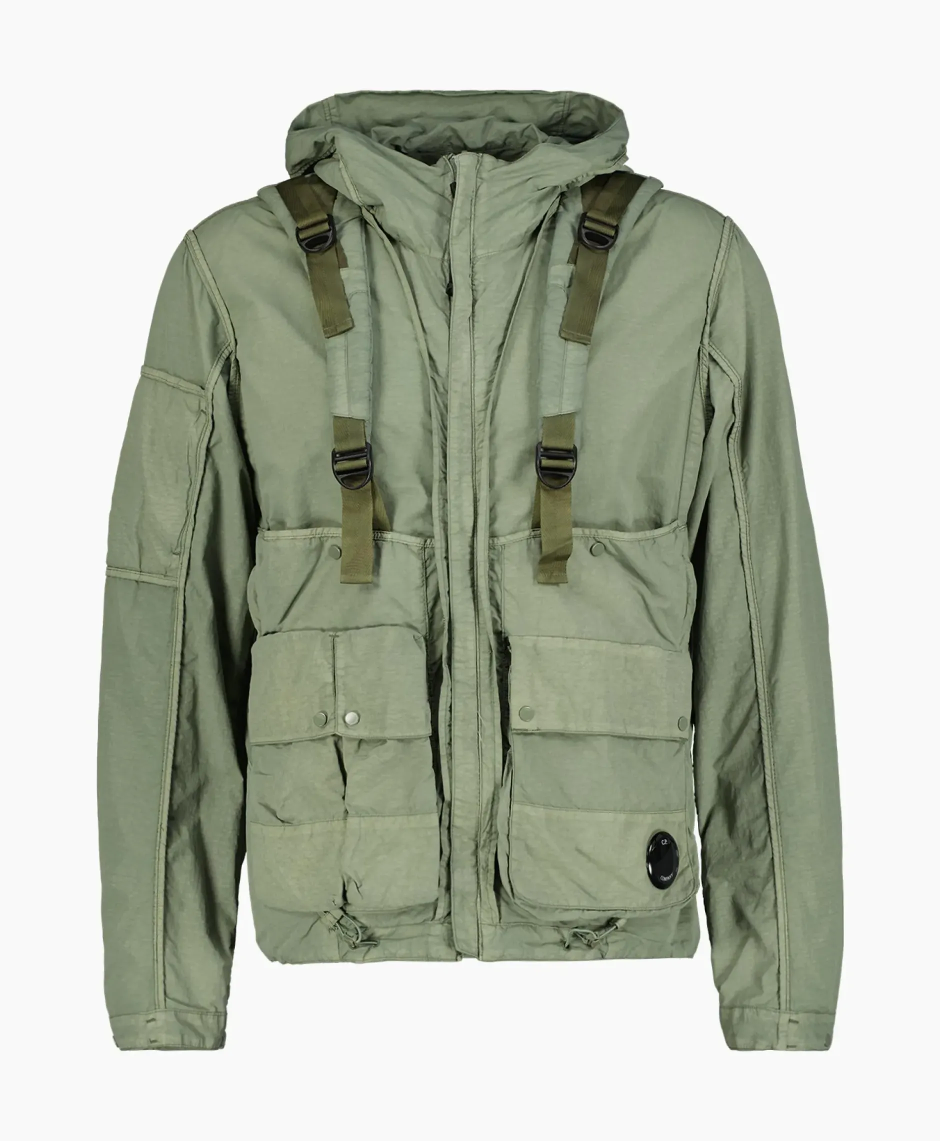 Jack Flatt Nylon Reversible Hooded Groen^Cp Company Best