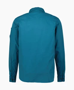 Overshirt Gabardine Zipped Blauw^Cp Company Discount