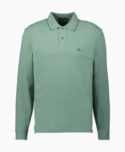 Polo Stretch Piquet Regular Long Sleeve Licht Groen^Cp Company Online