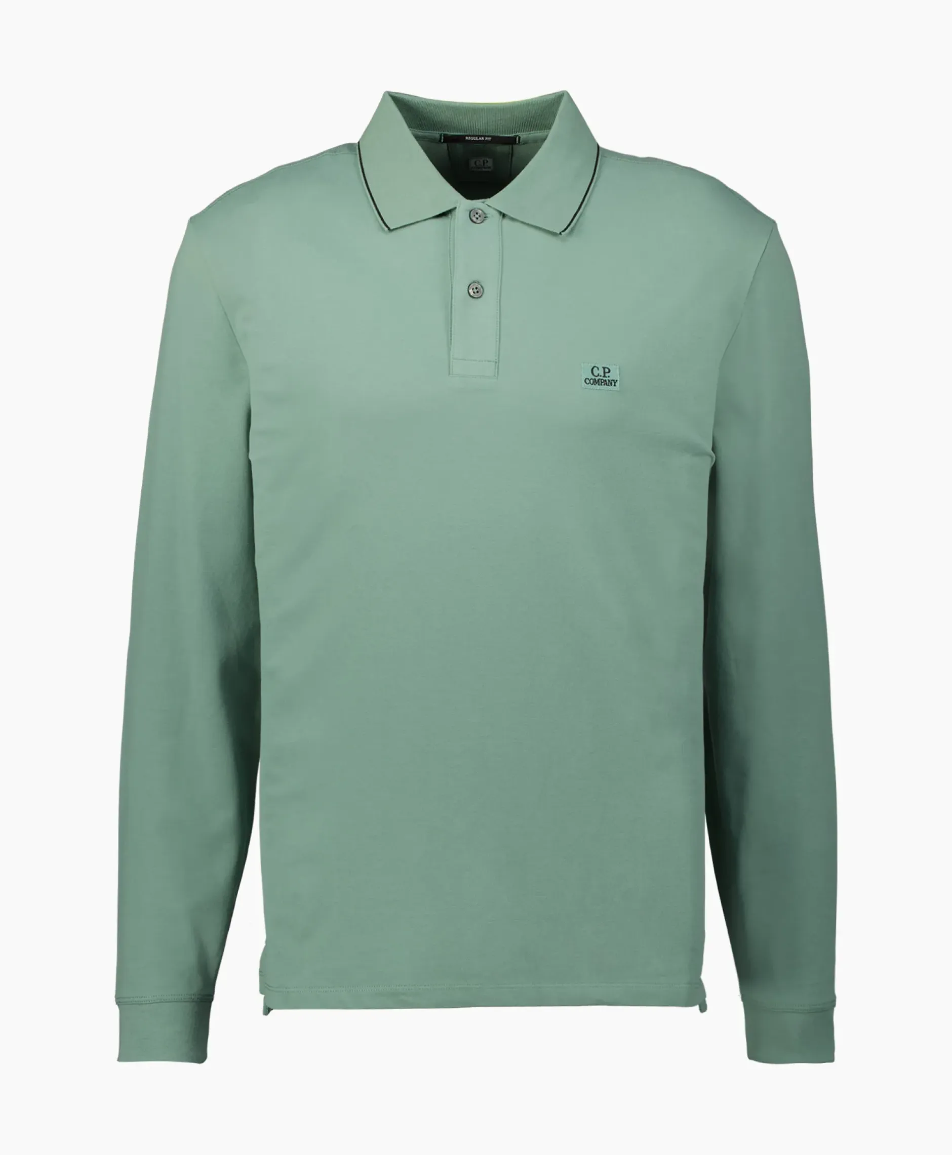 Polo Stretch Piquet Regular Long Sleeve Licht Groen^Cp Company Online