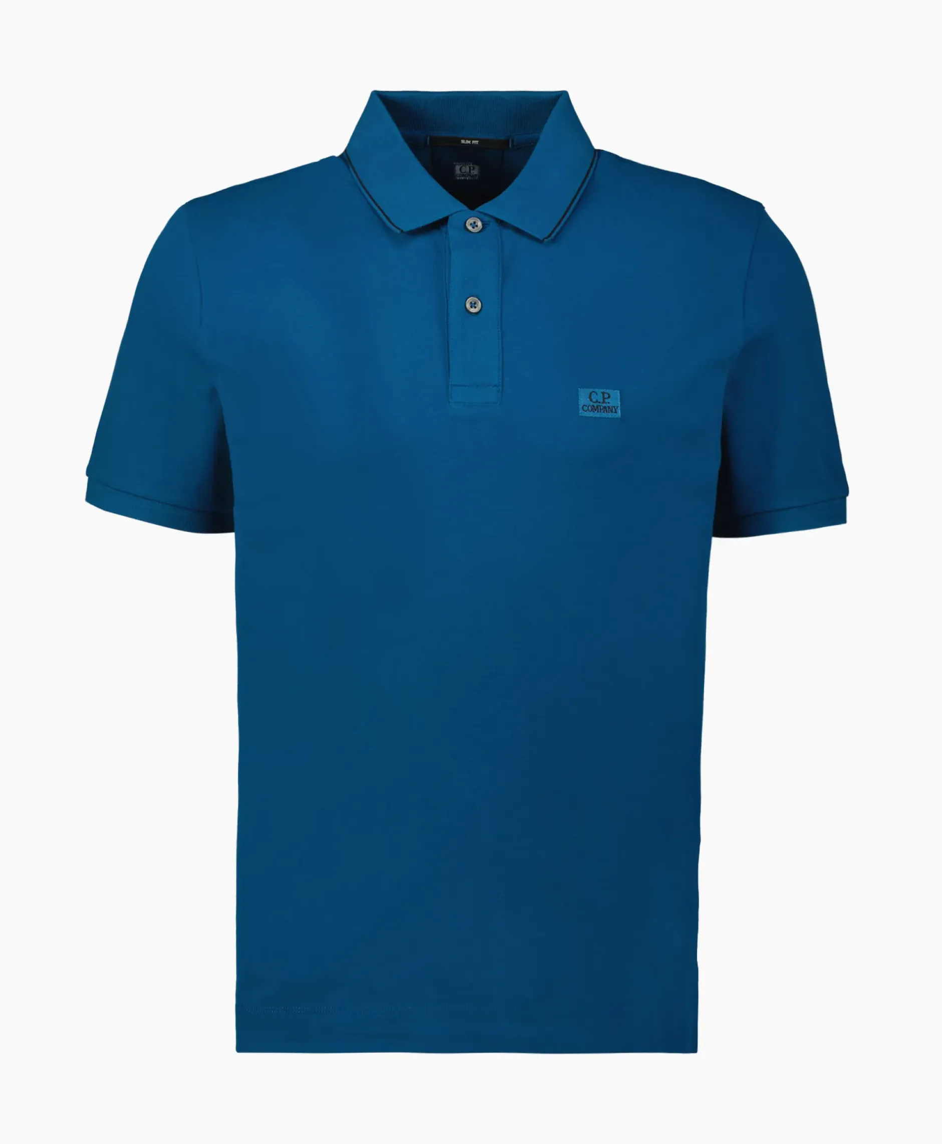 Polo Stretch Piquet Striped Collar Blauw^Cp Company Clearance