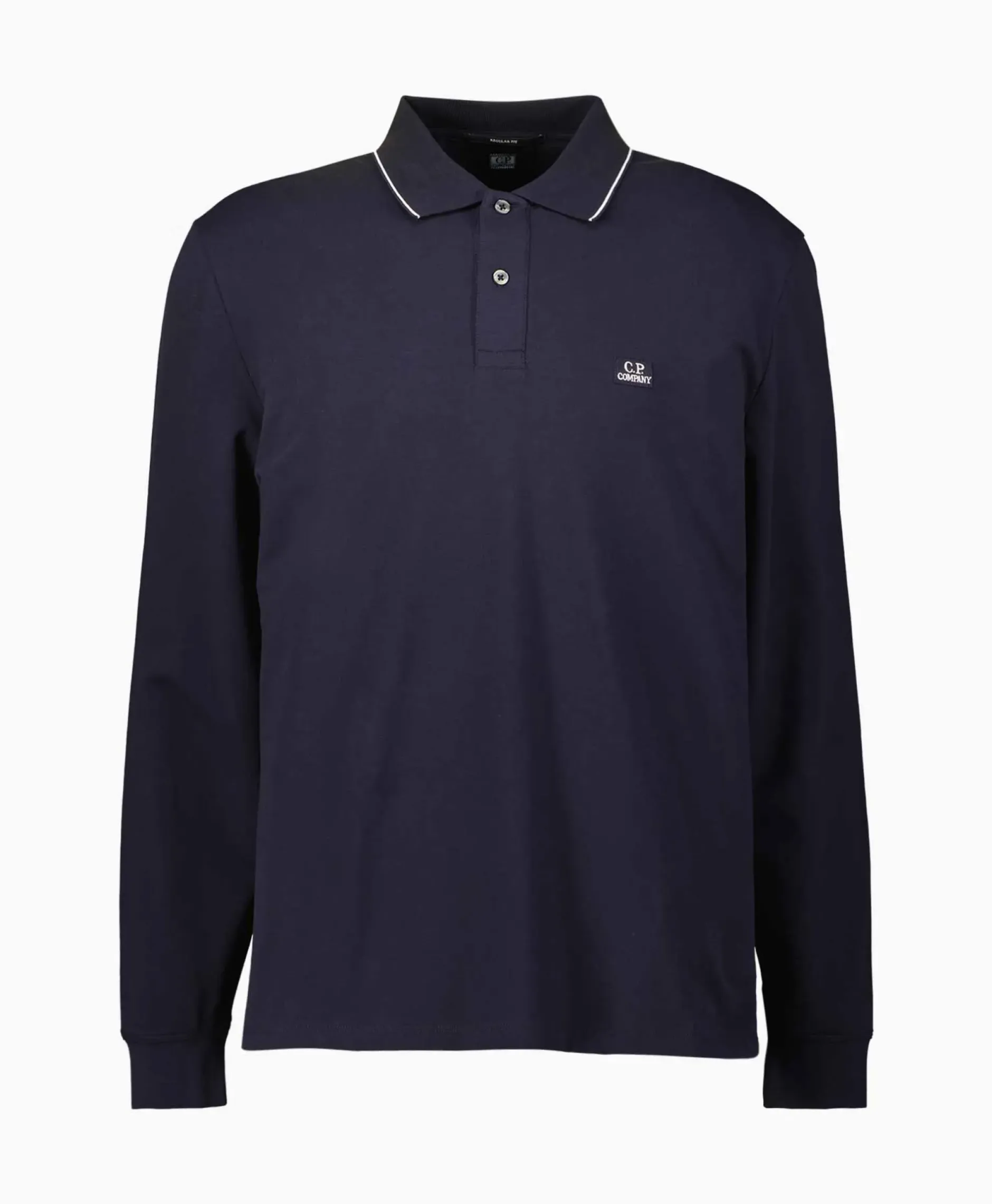 Polo Stretch Piquet Regular Long Sleeve Donker Blauw^Cp Company New