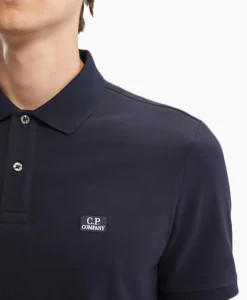 Polo Stretch Piquet Regular Donker Blauw^Cp Company Outlet