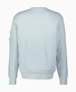 Sweater Cotton Diagonal Fleece Lens Licht Blauw^Cp Company Hot