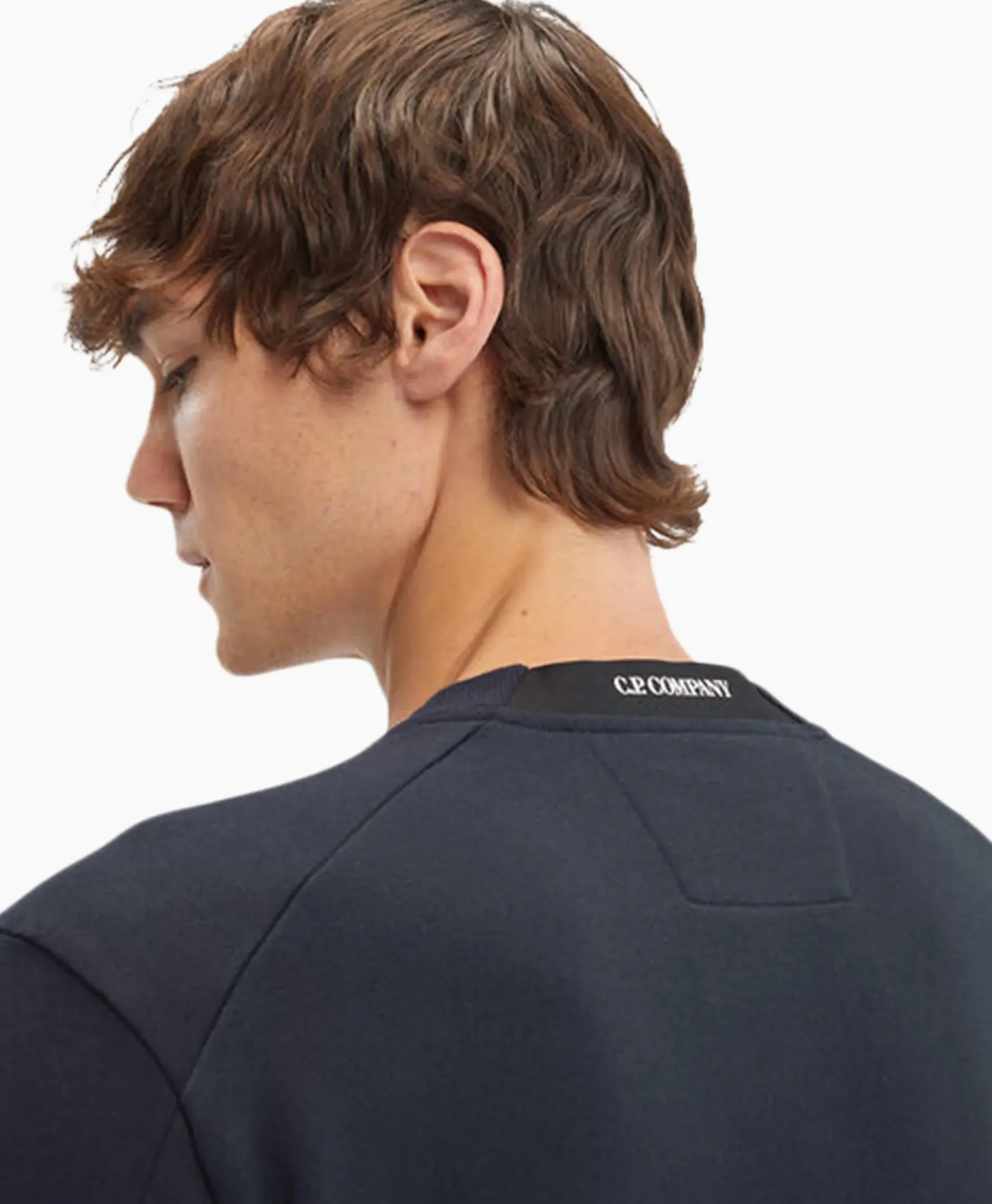 Sweater Diagonal Raised Fleece Donker Blauw^Cp Company Clearance