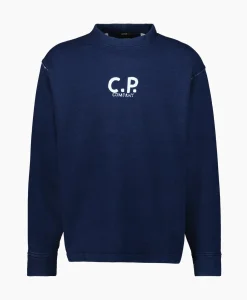 Sweater Indigo Fleece Blauw^Cp Company Online