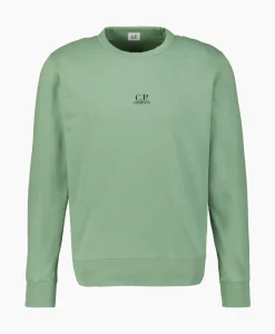 Sweater Light Fleece Logo Groen^Cp Company Online