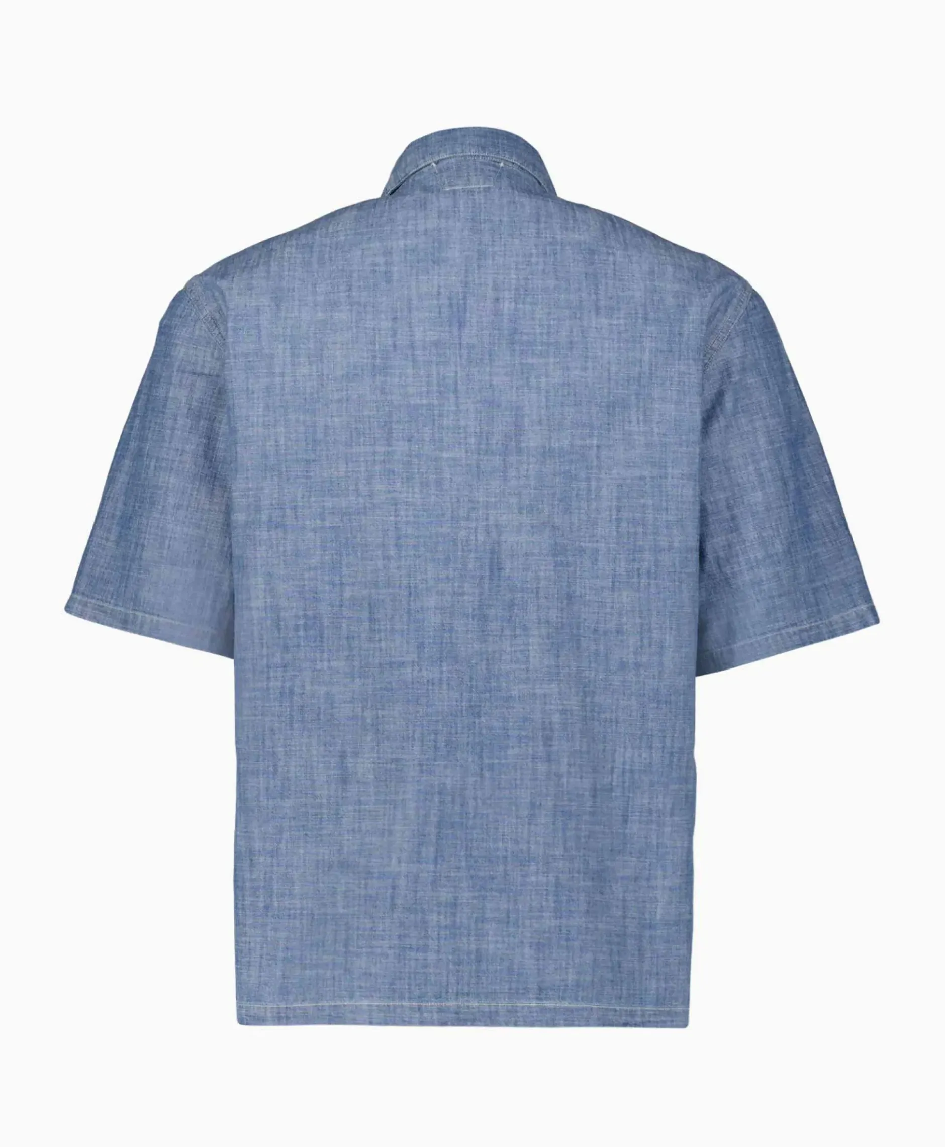 T-Shirt Chambray Short Sleeved Logo Blauw^Cp Company Discount
