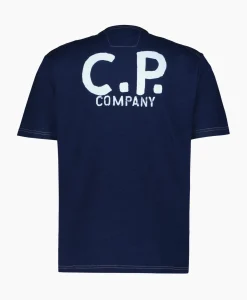 T-Shirt Indigo Jersey Blauw^Cp Company Hot