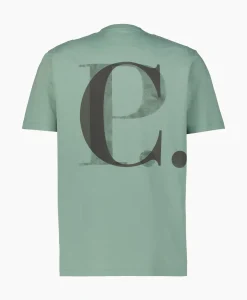 T-Shirt Jersey Graphic Licht Groen^Cp Company New