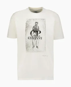 T-Shirt Korte Mouw Jersey Artisinal Card Wit^Cp Company Online