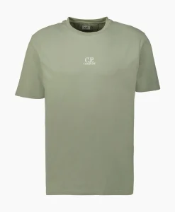 T-Shirt Korte Mouw Jersey Artisinal Three Cards Groen^Cp Company Hot