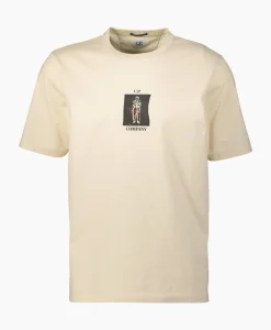T-Shirt Mercerized Jersey Graphic Ecru^Cp Company Best