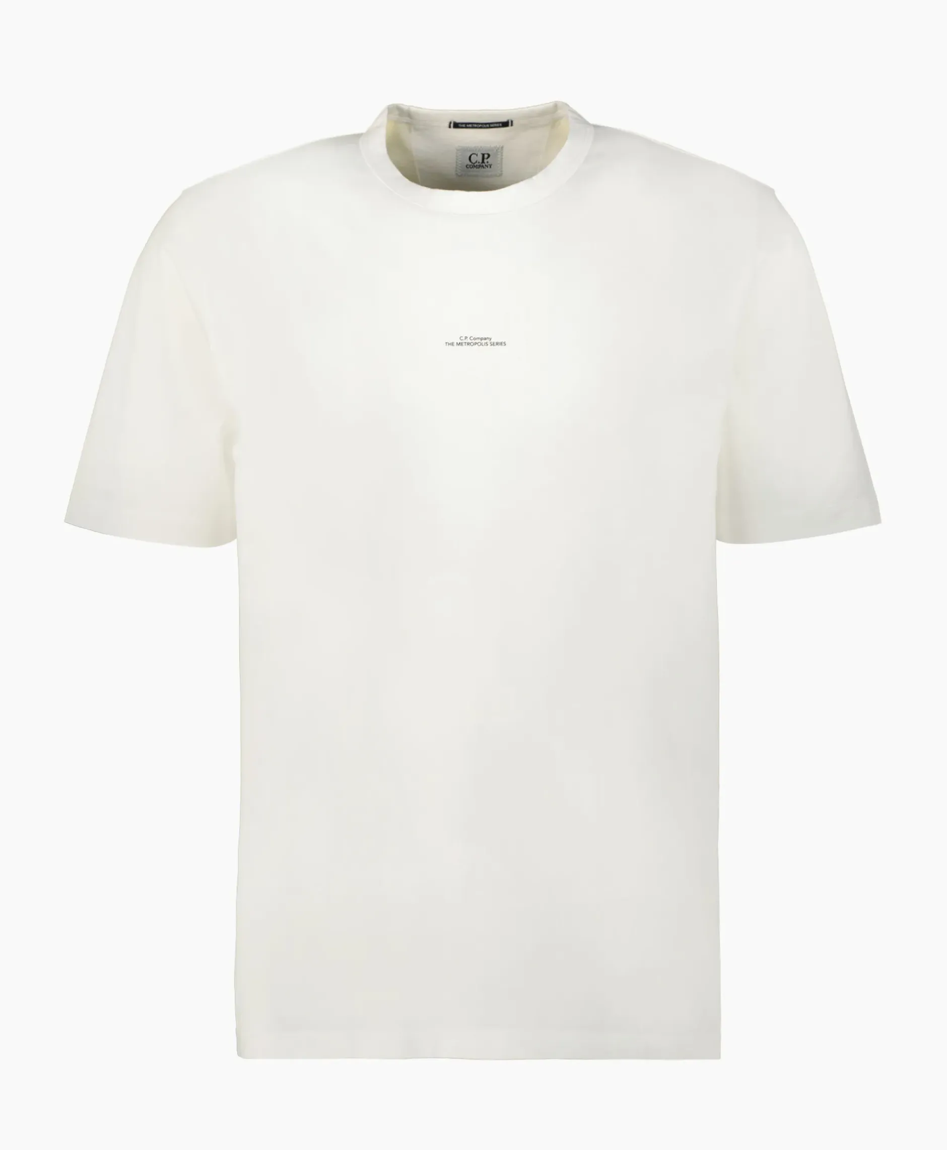 T-Shirt Metrolopolis Mercerized Jersey Logo Wit^Cp Company Hot