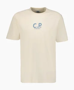 T-Shirt Natural Jersey Ecru^Cp Company Online
