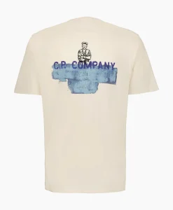 T-Shirt Natural Jersey Ecru^Cp Company Online