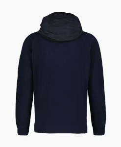 Vest Cotton Mixed Hooded Knit Donker Blauw^Cp Company Outlet
