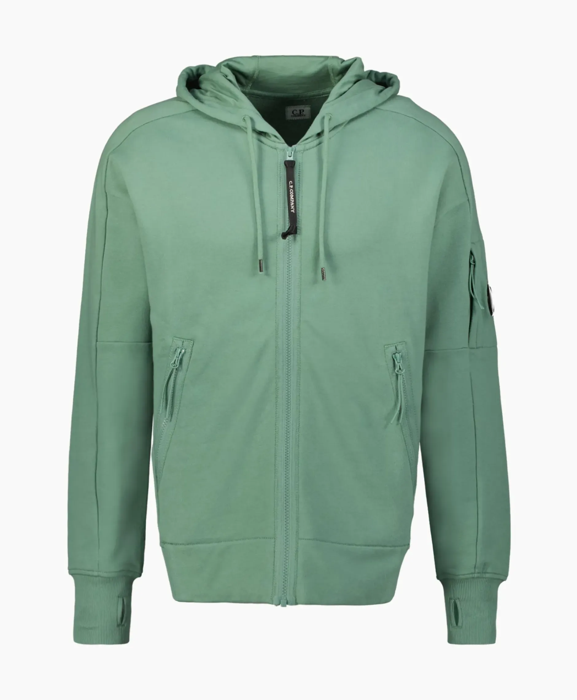 Vest Diagonal Raised Fleece Zipped Groen^Cp Company Discount