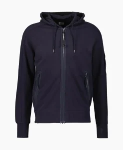 Vest Diagonal Raised Fleece Zipped Donker Blauw^Cp Company Online