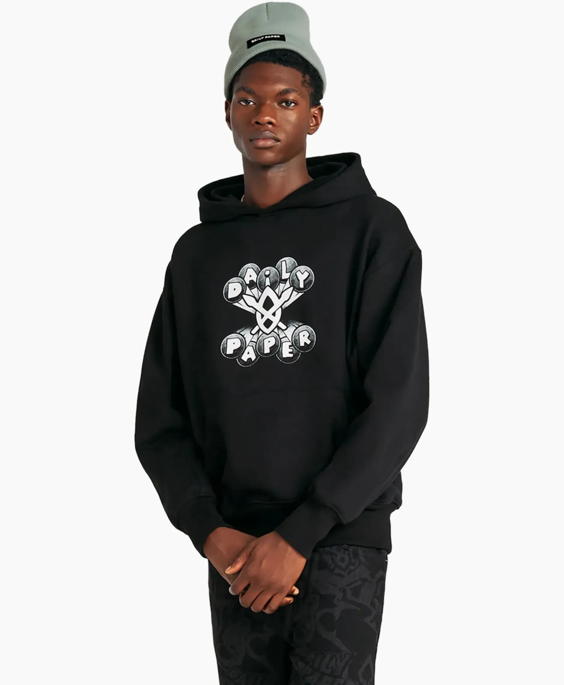 Hoodie Omar Zwart^Daily Paper Hot