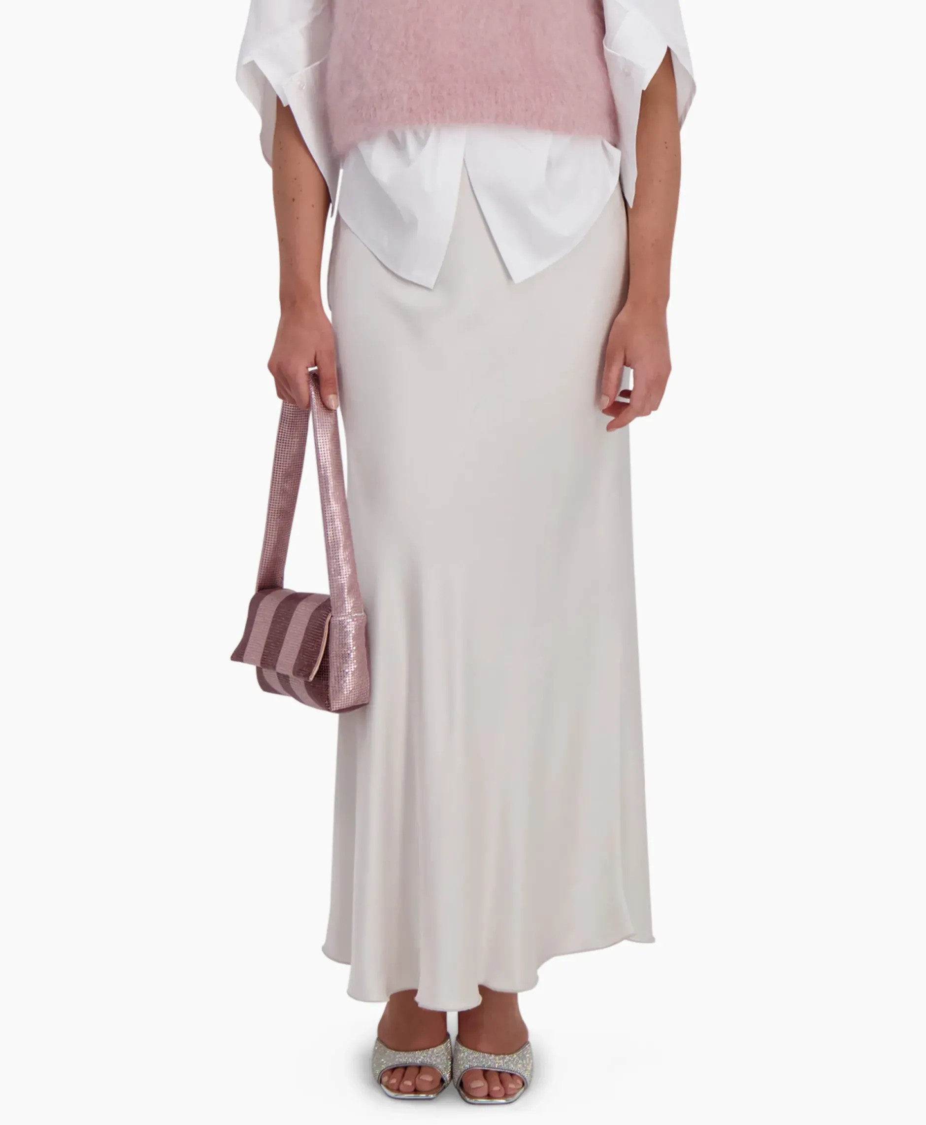 D'Arc Midi Rok Padova Beige^D'arc Discount