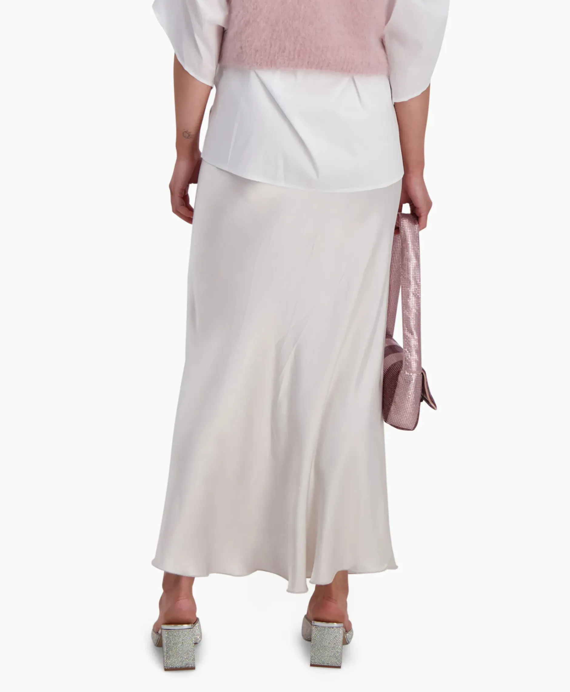 D'Arc Midi Rok Padova Beige^D'arc Discount