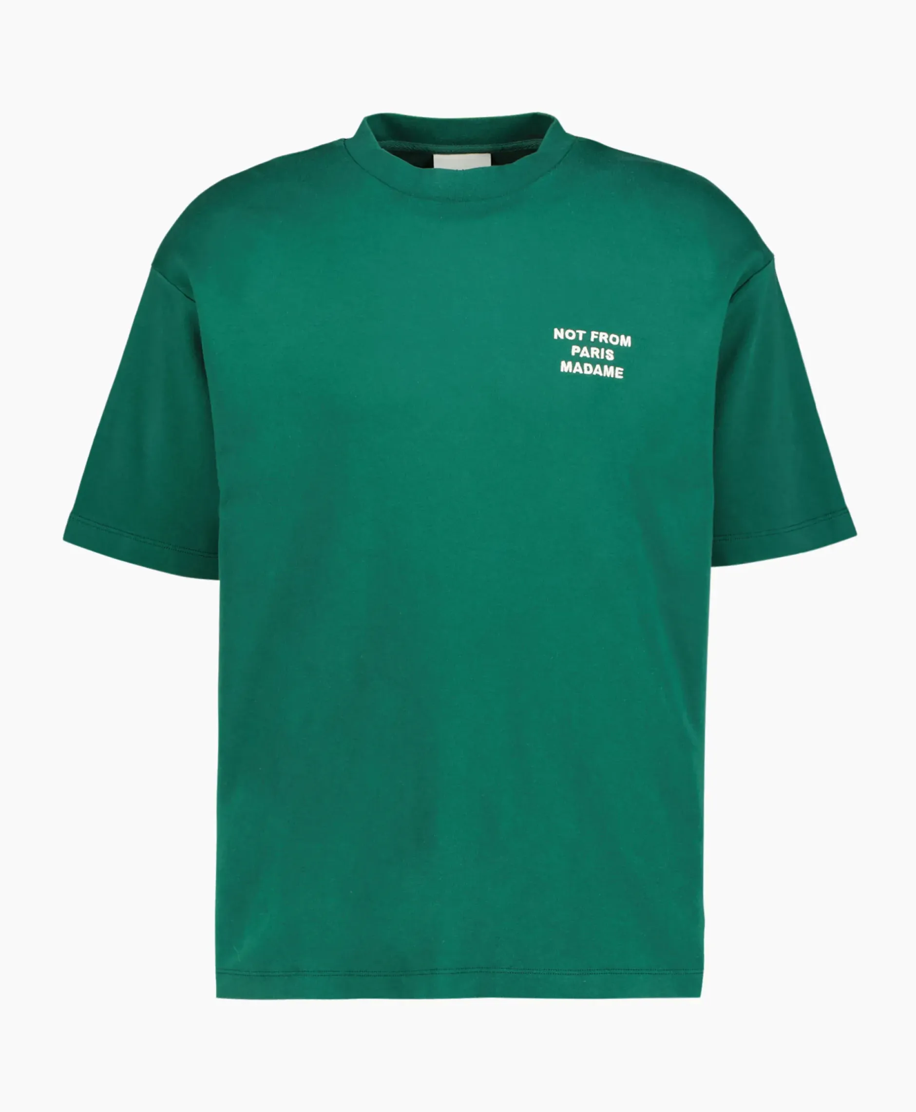 Le T-Shirt Slogan Donker Groen^Drole De Monsieur New
