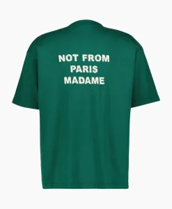 Le T-Shirt Slogan Donker Groen^Drole De Monsieur New