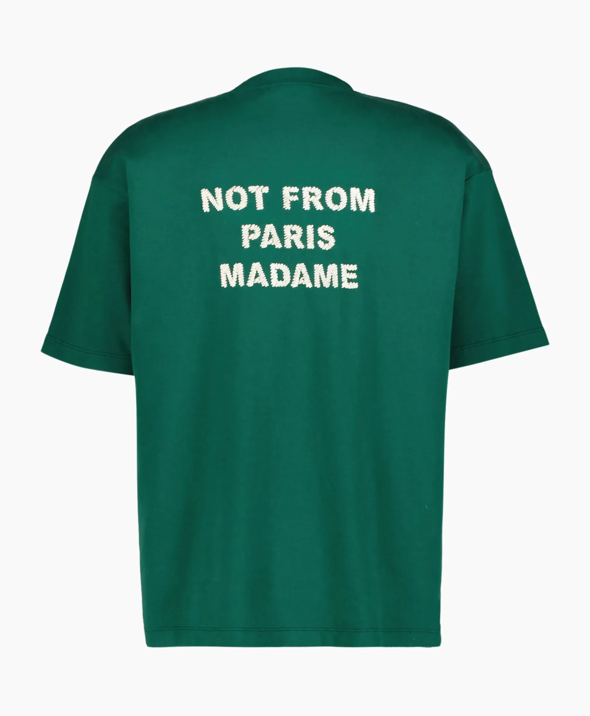 Le T-Shirt Slogan Donker Groen^Drole De Monsieur New