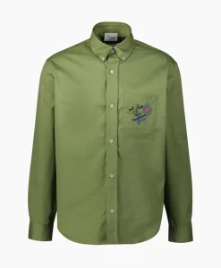Overhemd La Chemise Slogan Esquisse Khaki^Drole De Monsieur Outlet