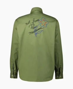 Overhemd La Chemise Slogan Esquisse Khaki^Drole De Monsieur Outlet
