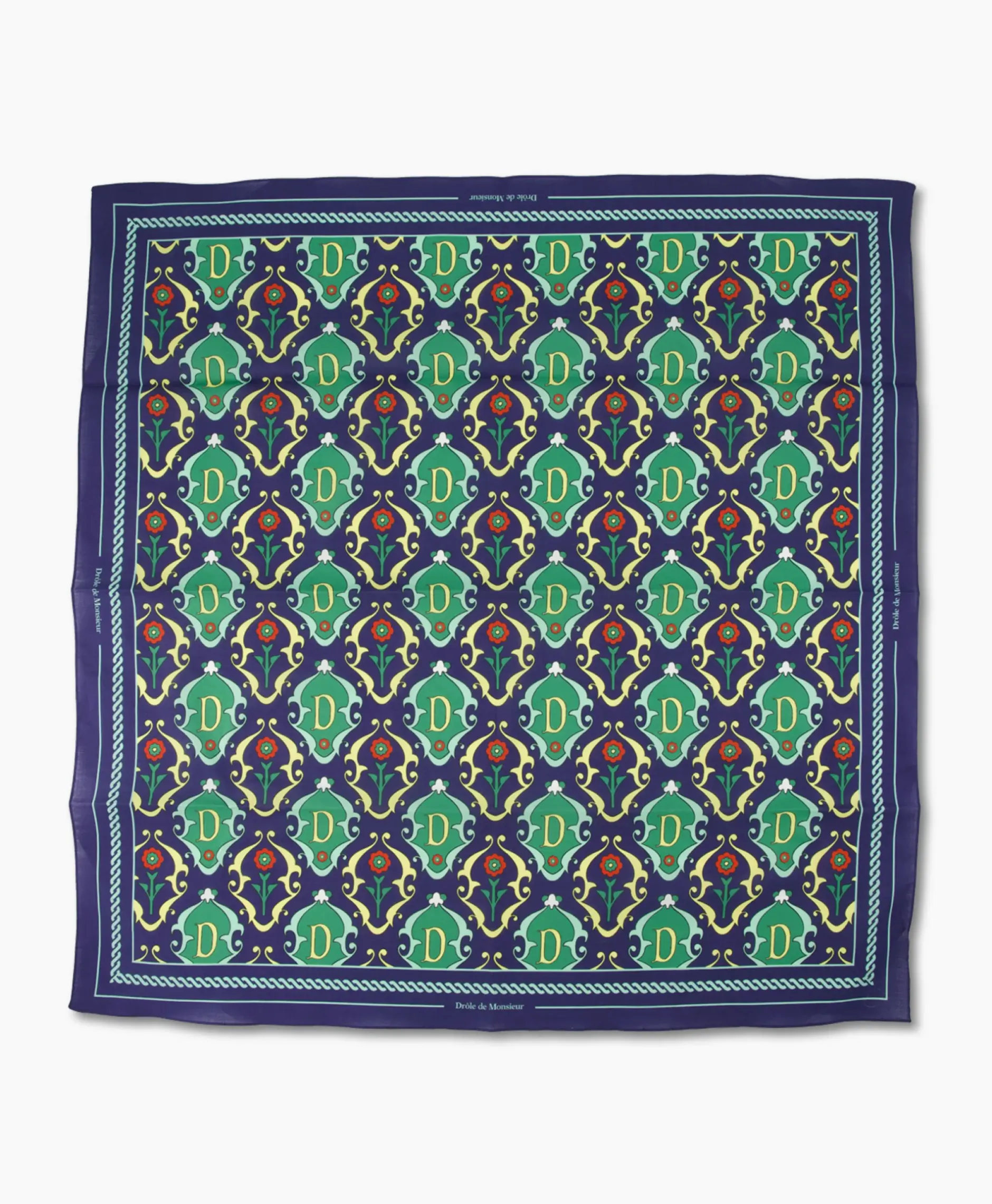 Sjaal La Foulard Ornements Donker Blauw^Drole De Monsieur Best