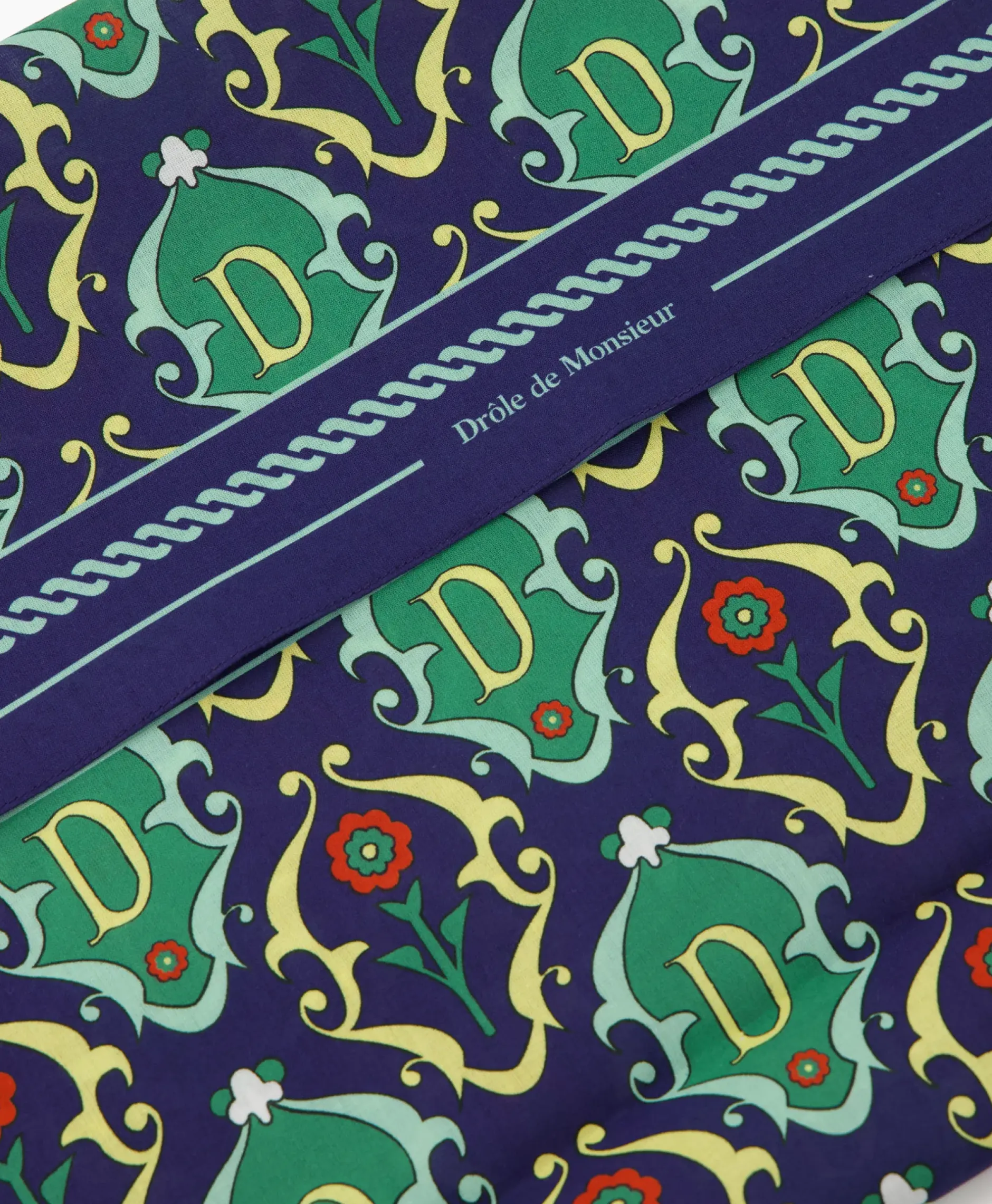 Sjaal La Foulard Ornements Donker Blauw^Drole De Monsieur Best