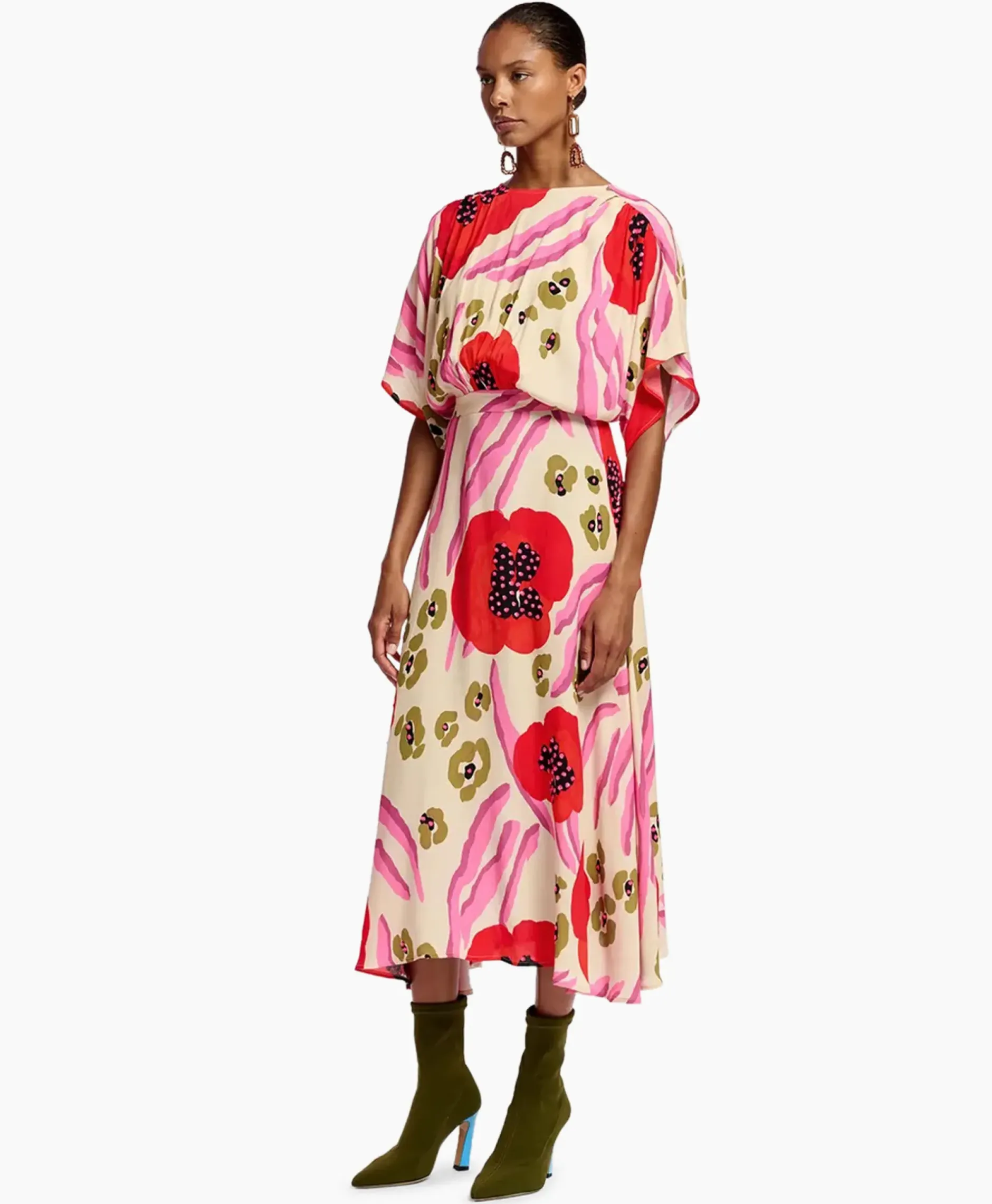 Midi Jurk Frikart Off White^Essentiel Antwerp Hot