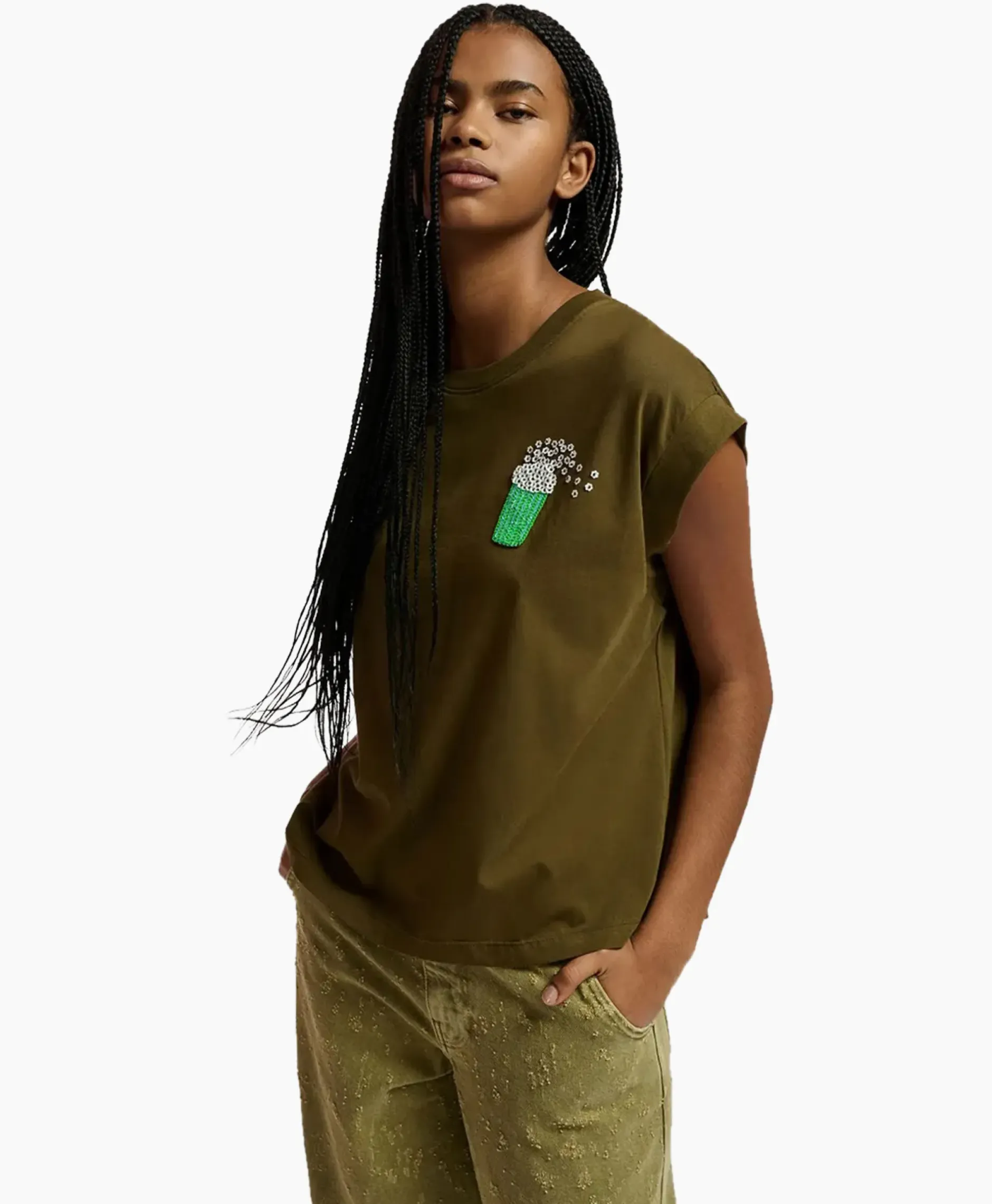 T-Shirt Korte Mouw Faustina Groen^Essentiel Antwerp