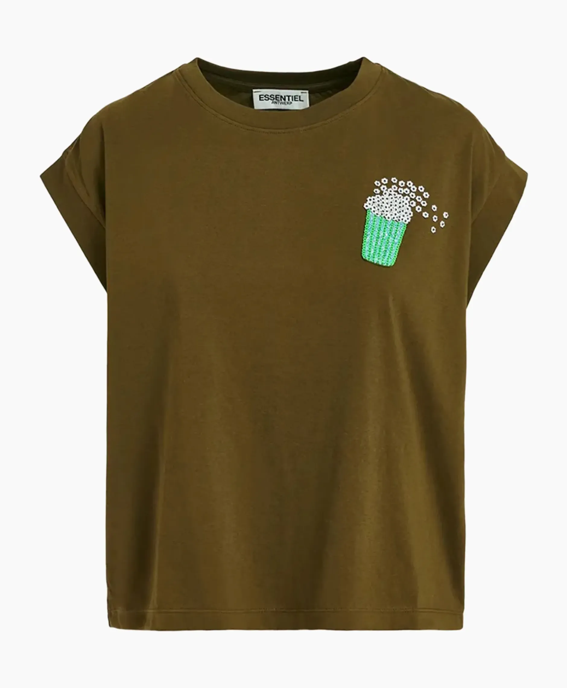T-Shirt Korte Mouw Faustina Groen^Essentiel Antwerp