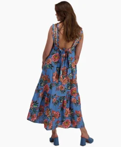 Maxi Jurk Wonderful Bouquet Blue Sleeveless Blauw^Farm Rio Online