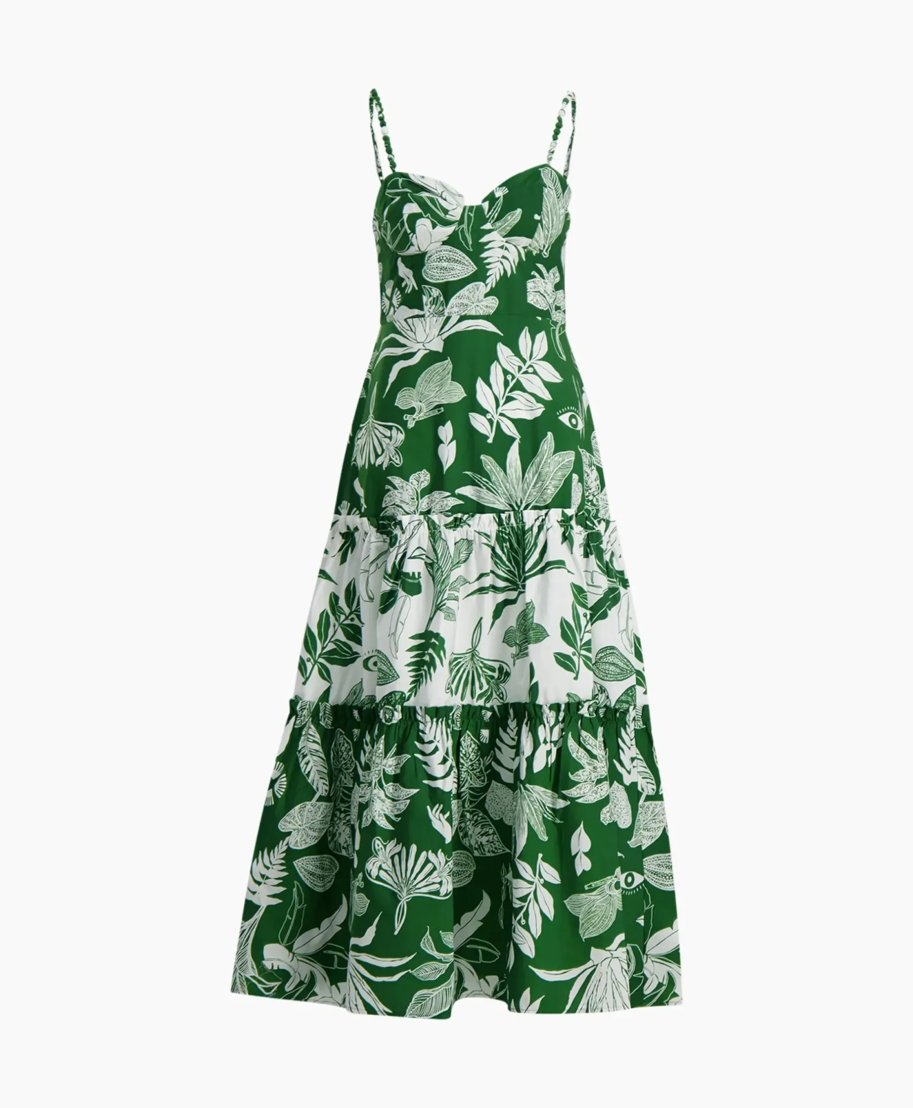 Midi Jurk Forest Soul Mix Groen^Farm Rio New
