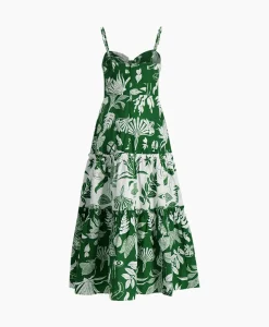Midi Jurk Forest Soul Mix Groen^Farm Rio New