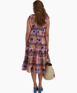 Midi Jurk Seashell Tapestry Pink Rose^Farm Rio New