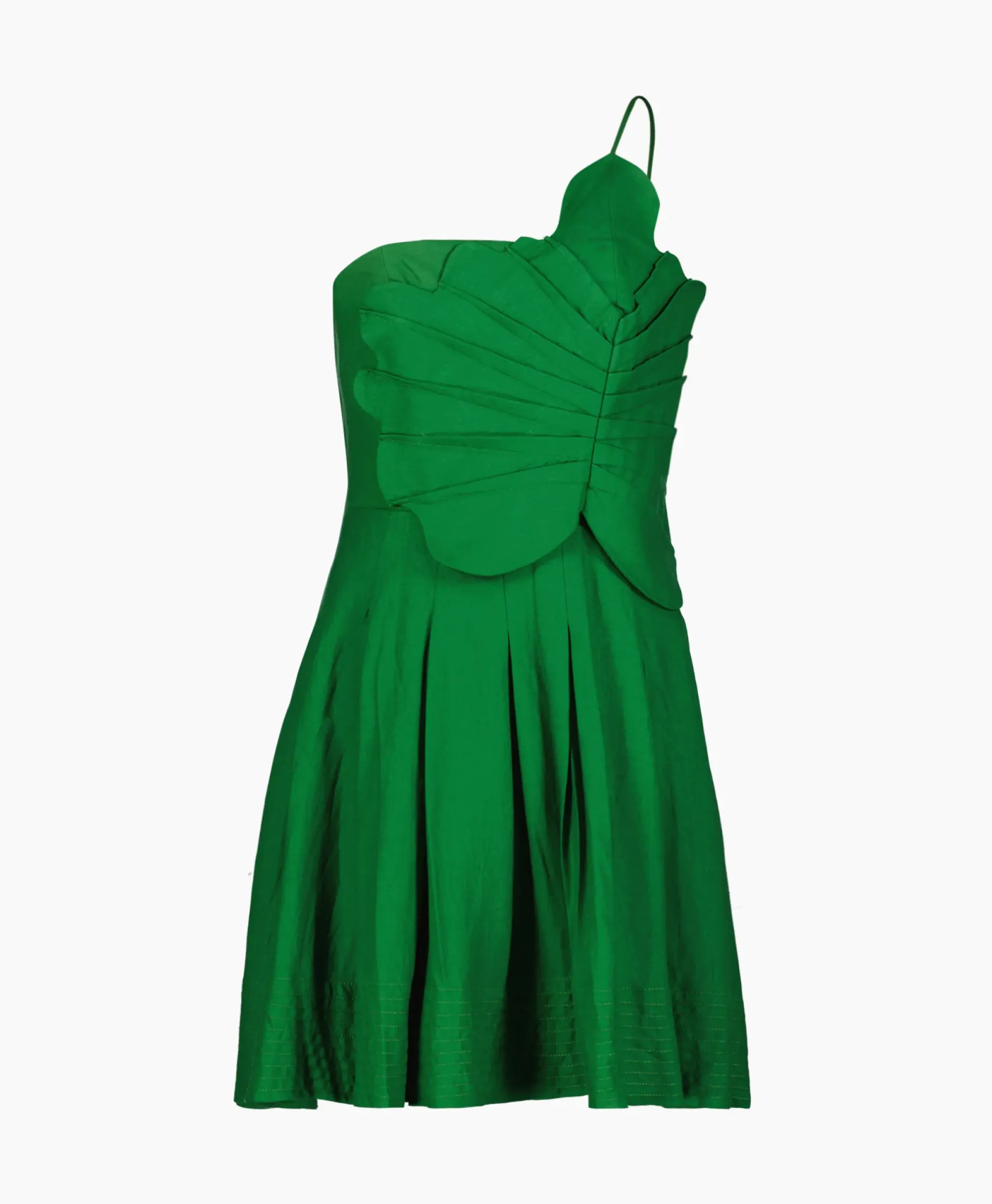 Mini Jurk Green One Shoulder Lea Groen^Farm Rio New