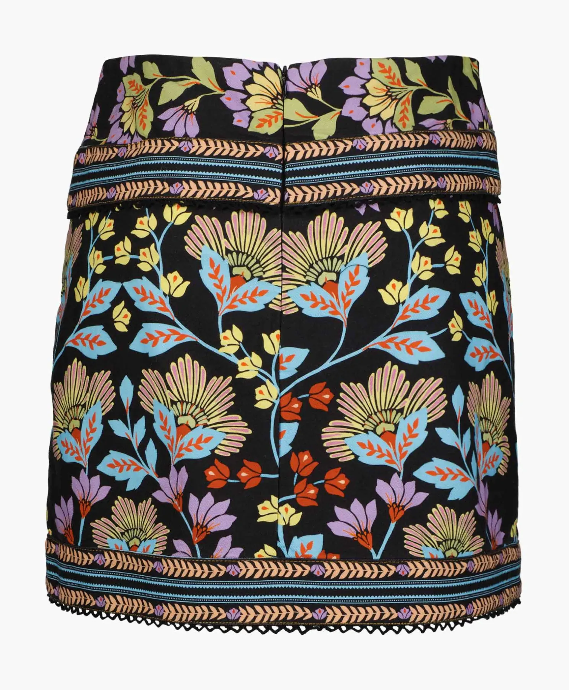 Minirok Flowery Black Zwart^Farm Rio Discount