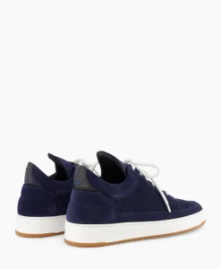 Sneaker Low Top Suede Donker Blauw^Filling Pieces Discount