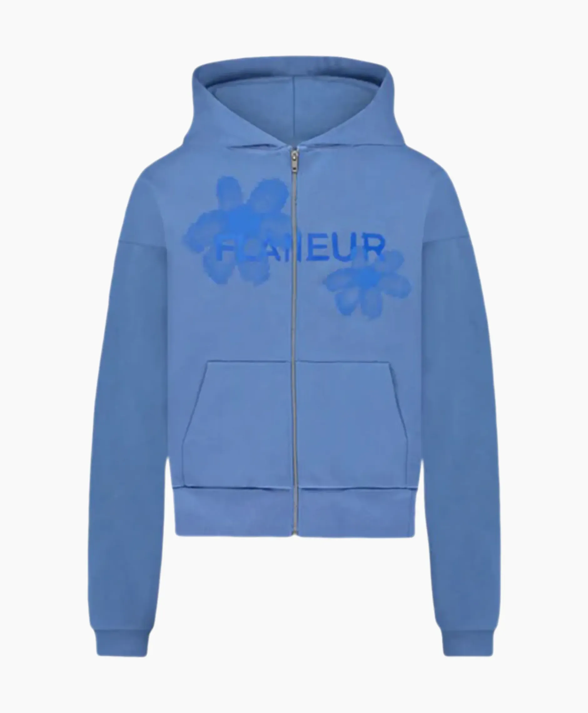 Flaneur Hoodie Floral Watercolor Zip Up Blauw^Flâneur Sale