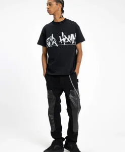 Flaneur Jeans Carpenter Straight With Leather Patches Zwart^Flâneur Best