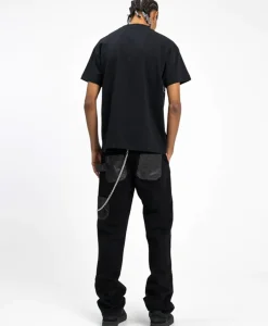 Flaneur Jeans Carpenter Straight With Leather Patches Zwart^Flâneur Best