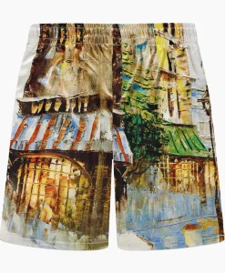 Flaneur Korte Broek Short Somewhere In Europe Wit Dessin^Flâneur New