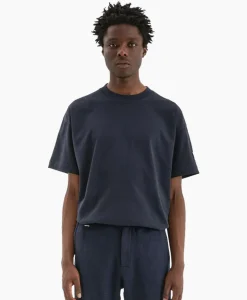 Flaneur T-Shirt Korte Mouw Atelier Sleeve Amblem Donker Blauw^Flâneur Online
