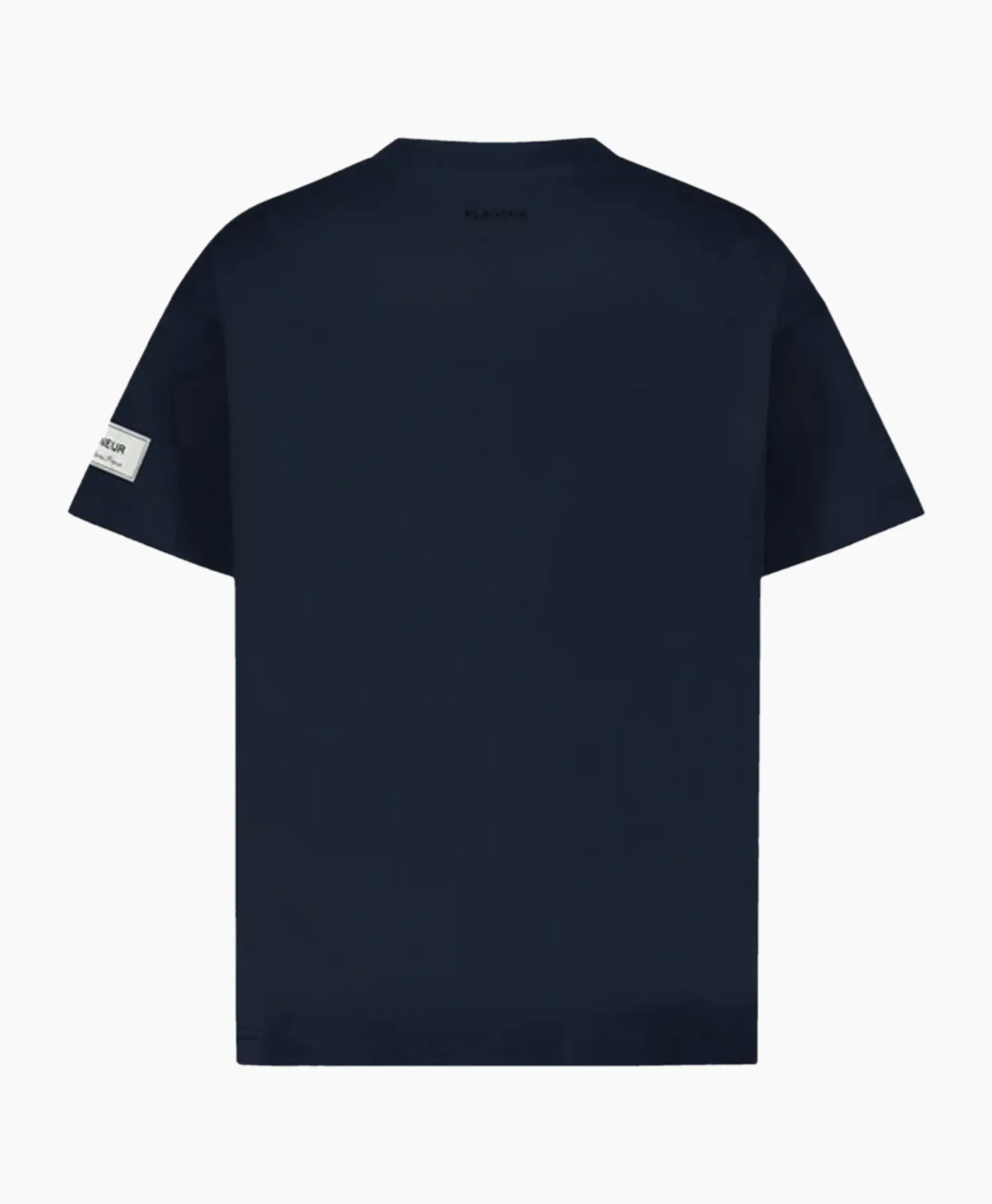 Flaneur T-Shirt Korte Mouw Atelier Sleeve Amblem Donker Blauw^Flâneur Online