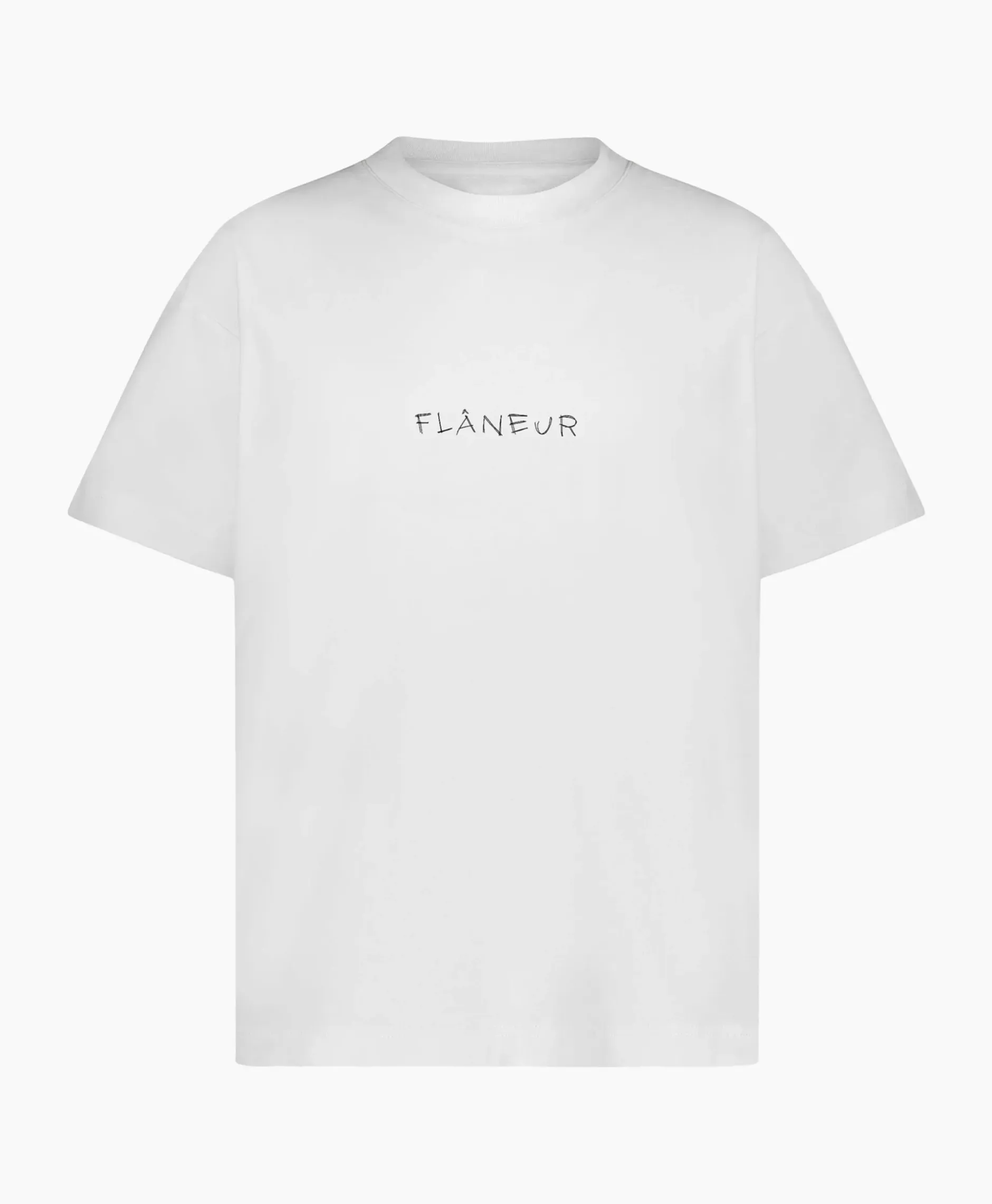Flaneur T-Shirt Korte Mouw Scribble Wit^Flâneur Best